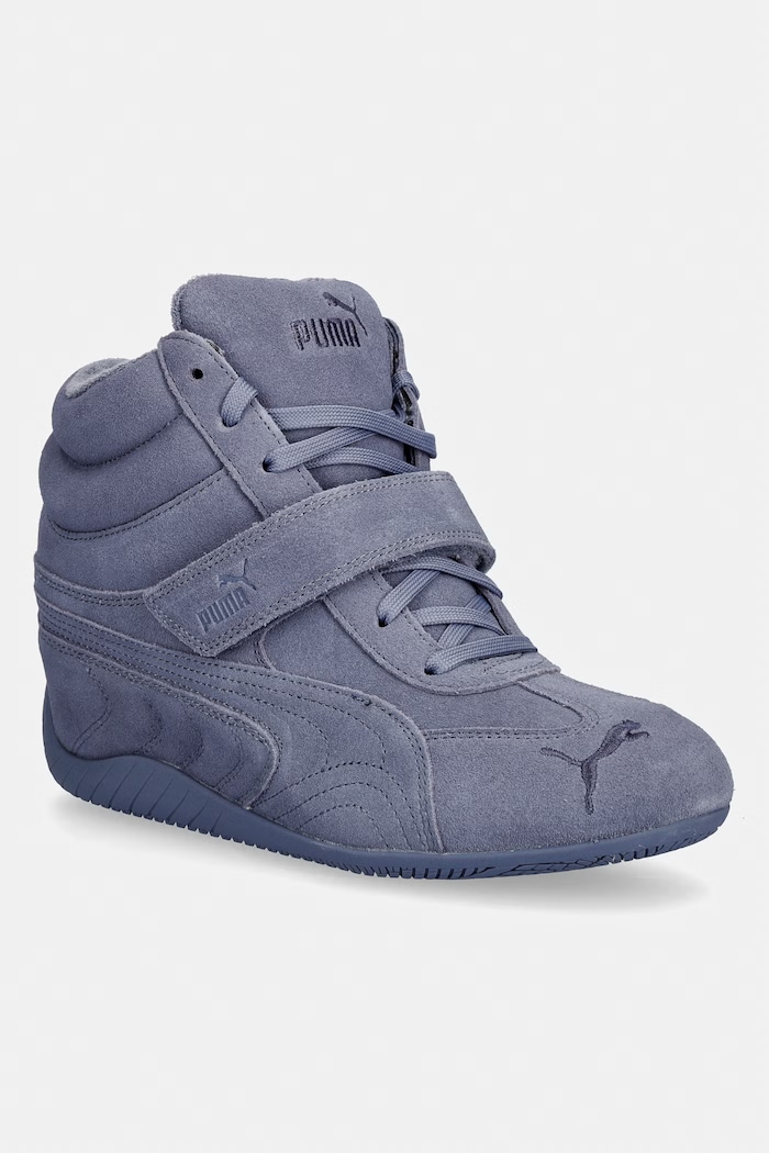 Puma Speedcat Wedge Women's Suede Sneakers gray 408118