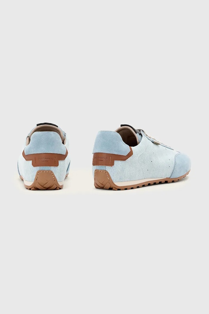 Obuwie AllSaints Liam Low Top sneakersy damskie zamszowe W130FE niebieski