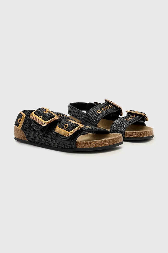 AllSaints sandále dámske Staffa Raffia Sandal W125FE.BLK čierna SS26