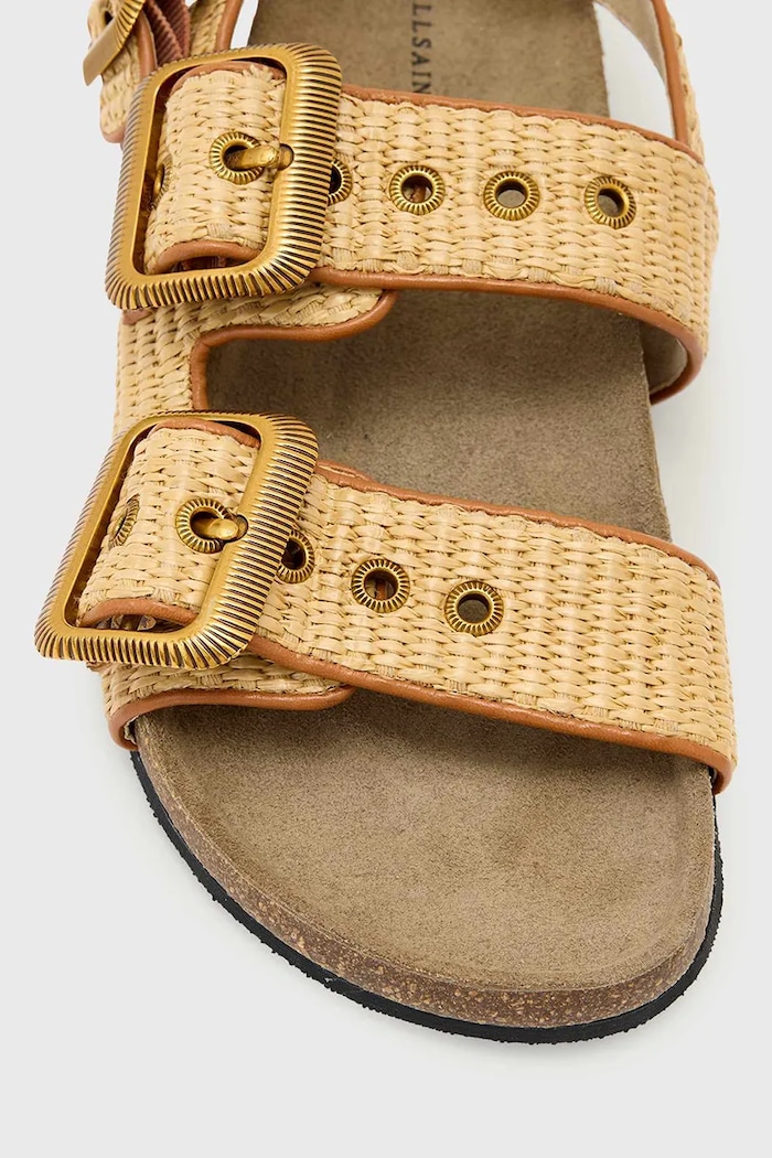 AllSaints sandále dámske Staffa Raffia Sandal W125FE béžová