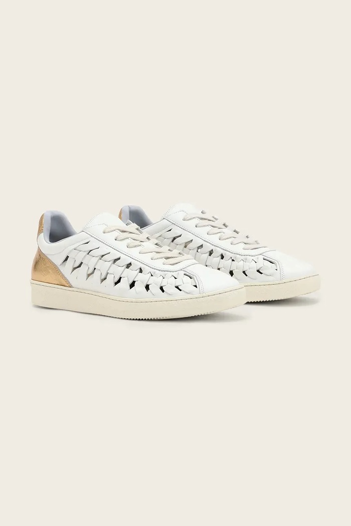 AllSaints Velma Woven Sneaker sneakers boty dámské kožené W141FC bílá SS26