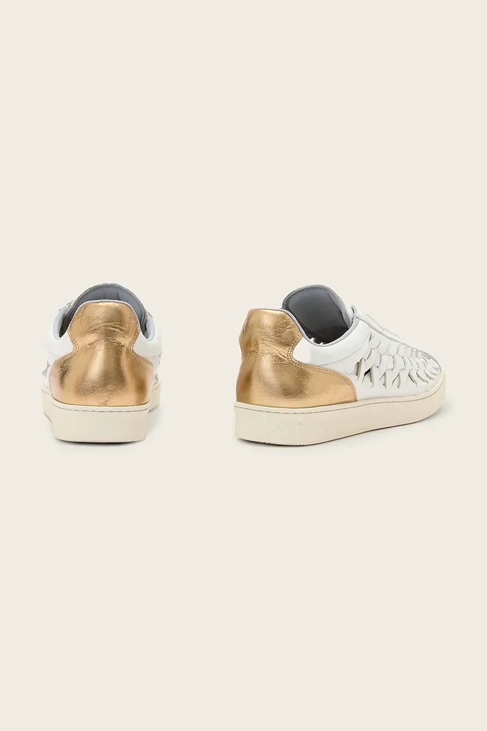 Boty AllSaints Velma Woven Sneaker sneakers boty dámské kožené W141FC bílá