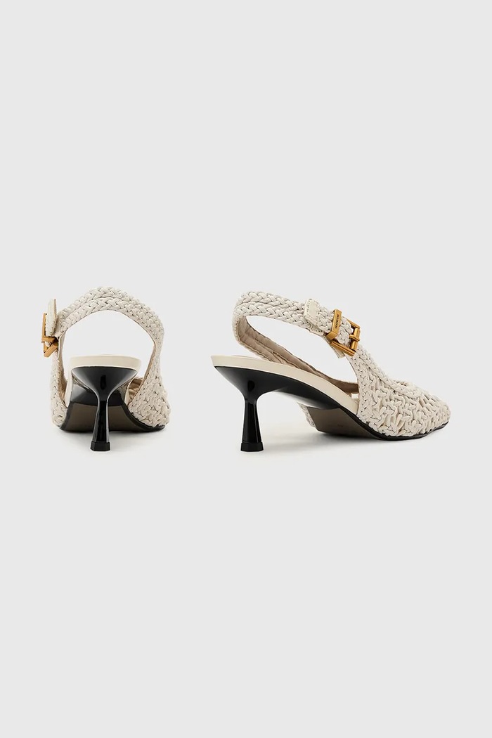 Παπούτσια AllSaints Στιλέτο Violet Slingback W098FE λευκό