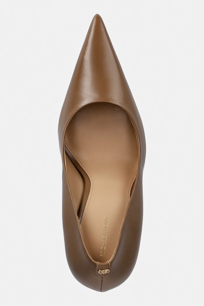 MICHAEL Michael Kors stilettos din piele Elyse High Pump bej 40F5EYHP1L.297