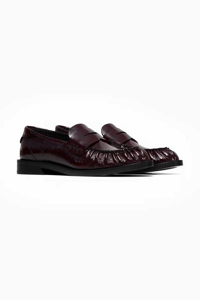 Vanda Novak mocasini pentru femei, din piele Greta Glossy Ruby Greta.Glossy.Ruby burgundia SS26