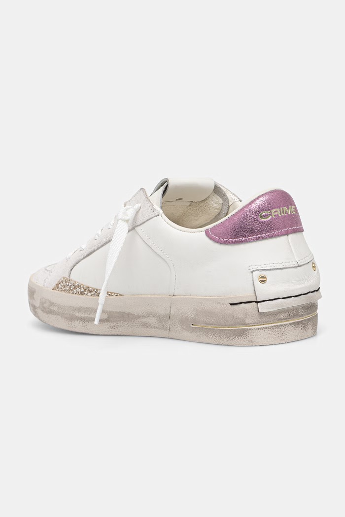Crime London SK8 DELUXE sneakersy damskie skórzane biały 88111PP8.10