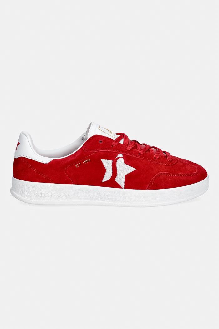 Skechers ACADEMY-COURT CHARM tenisky dámske nubukové 185420 červená SS26