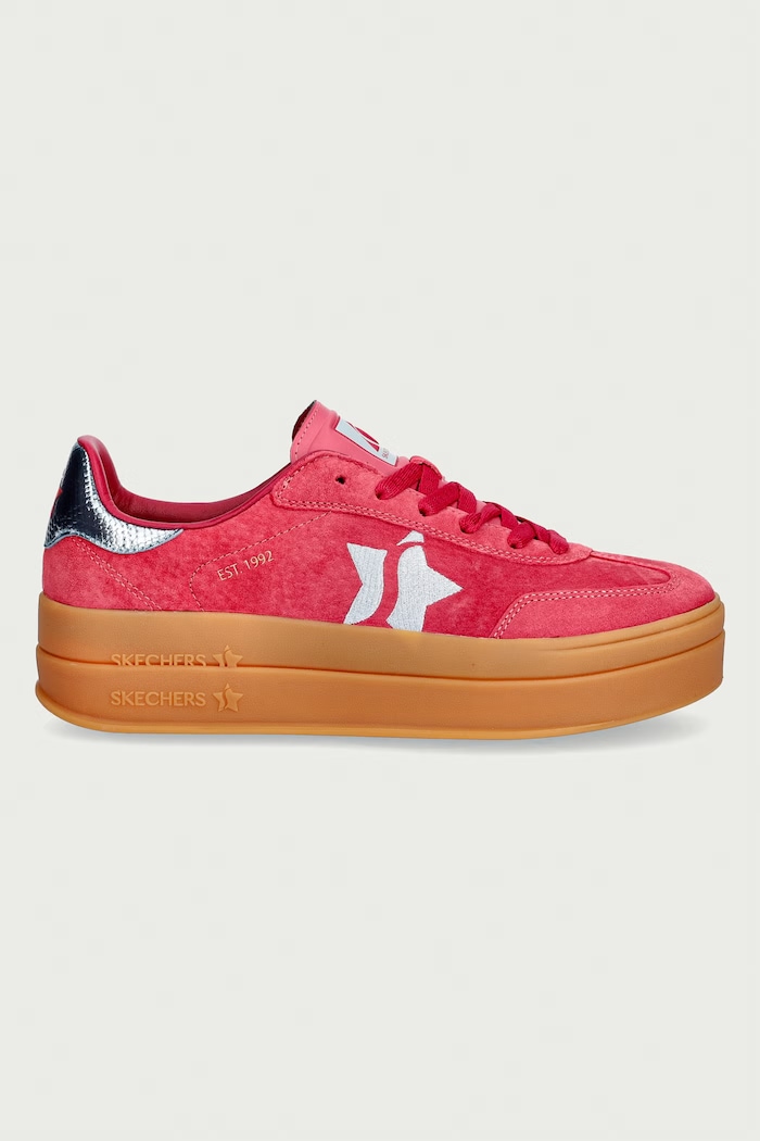 Skechers ACADEMY HI-ELEVATED sneakers γυναικεία nubuck 185430 κόκκινο SS26