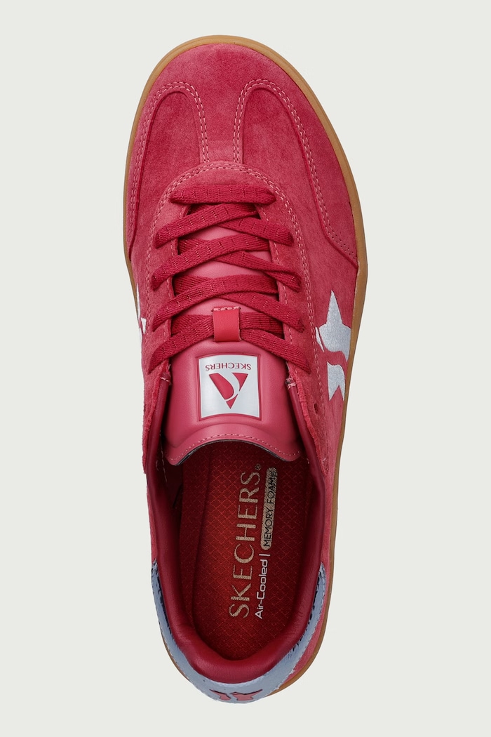 ACADEMY HI-ELEVATED sneakersy damskie nubukowe Skechers 185430 czerwony