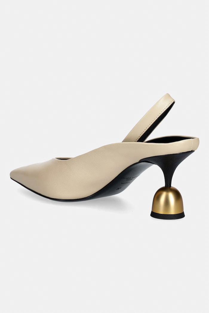Scarpe Vanda Novak tacchi a spillo in pelle Lucy.Ivory beige