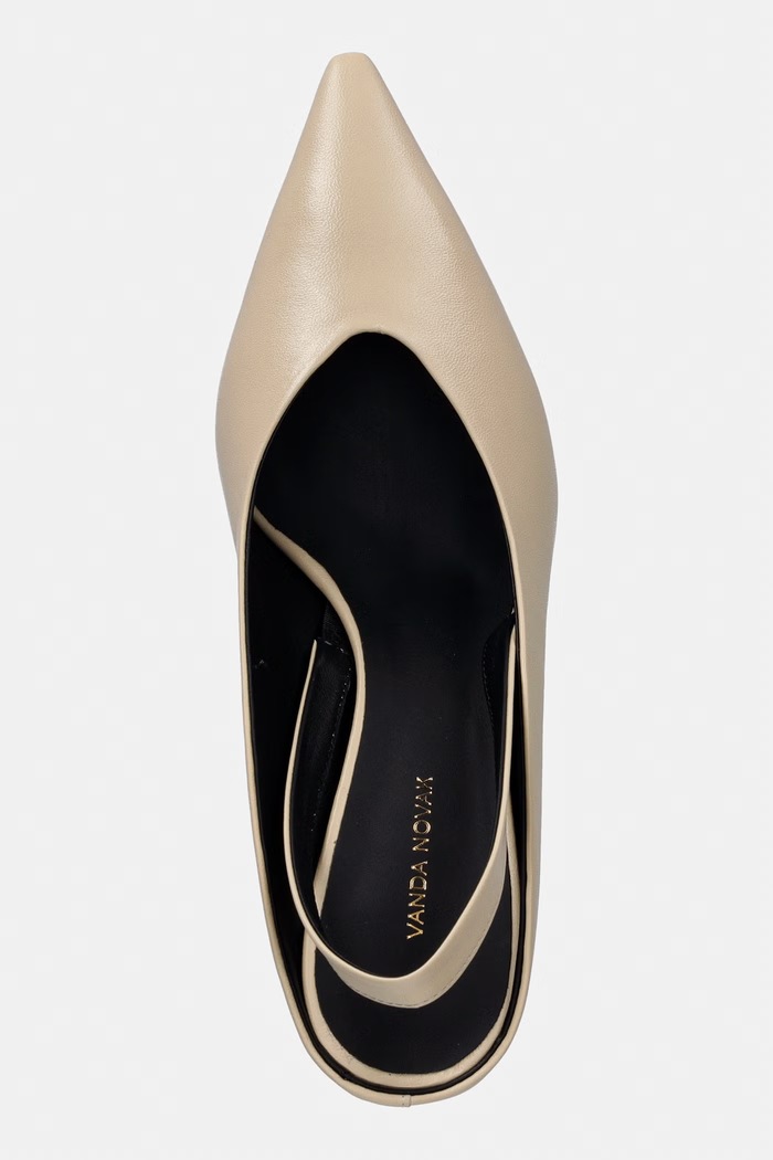 Vanda Novak tacchi a spillo in pelle beige Lucy.Ivory