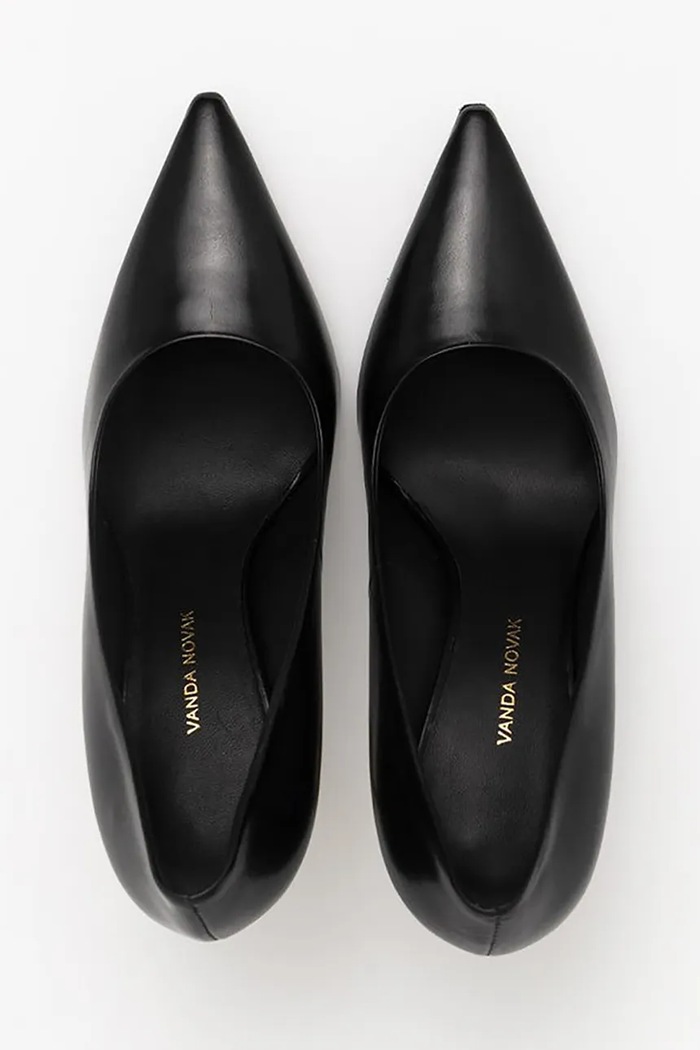 Vanda Novak обувки с ток от кожа черен Athena.Deep.Black