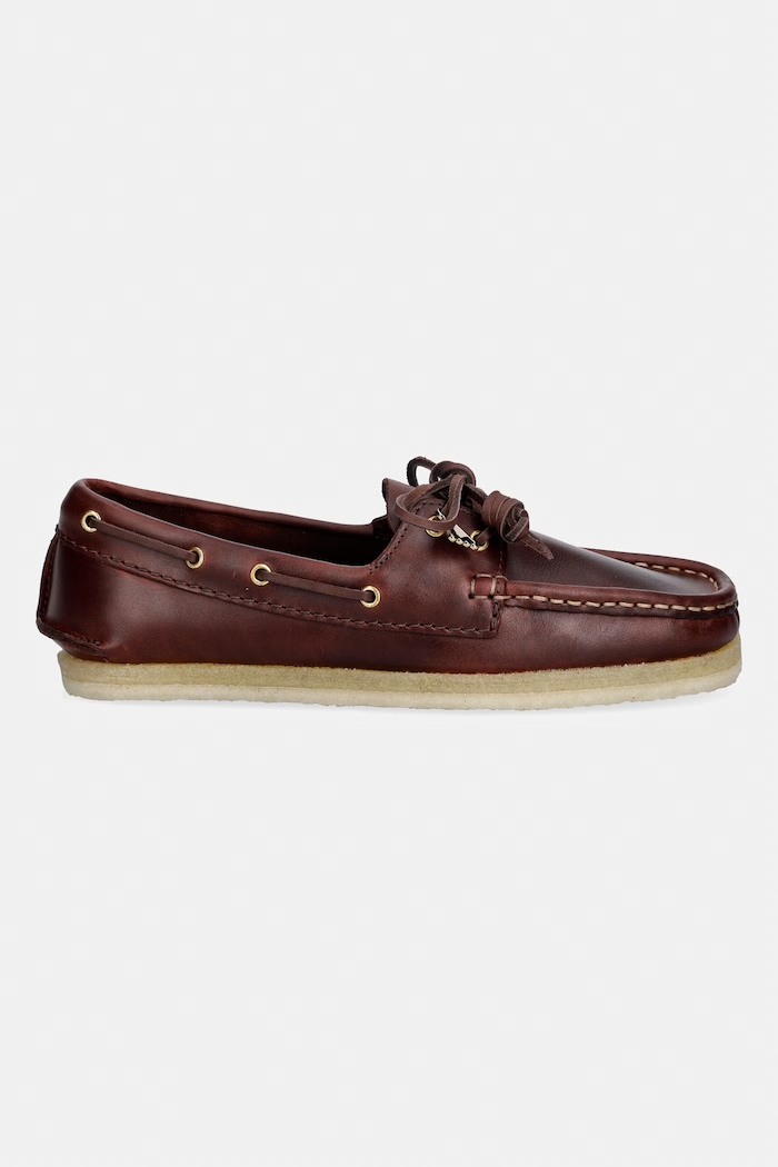 Clarks Originals Godney Boat μοκασίνια Γυναικεία δερμάτινα 26185687 καφέ SS26
