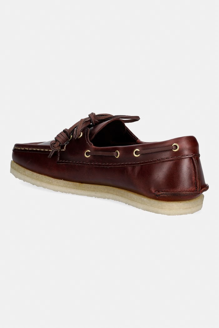 Παπούτσια Clarks Originals Godney Boat μοκασίνια Γυναικεία δερμάτινα 26185687 καφέ