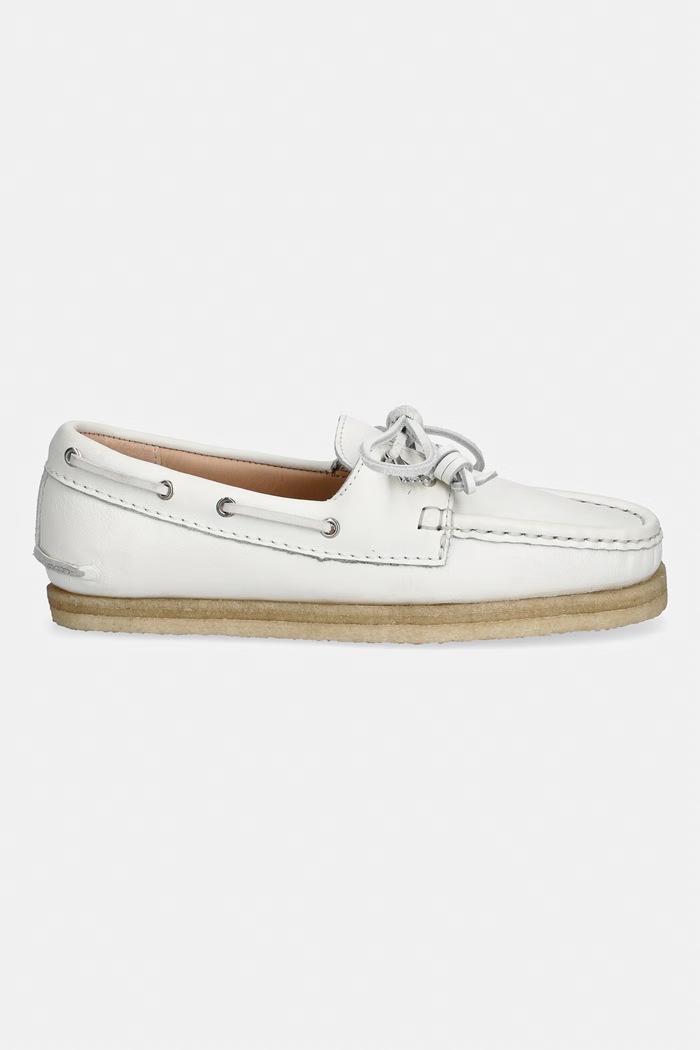 Clarks Originals Godney Boat αθλητικά Γυναικεία δερμάτινα 26186475 λευκό SS26