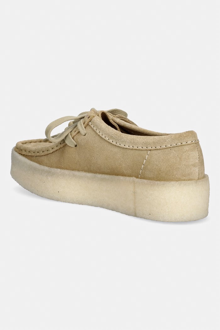 Παπούτσια Clarks Originals Wallabee Cup μοκασίνια Γυναικεία σουέτ 26185689 πράσινο
