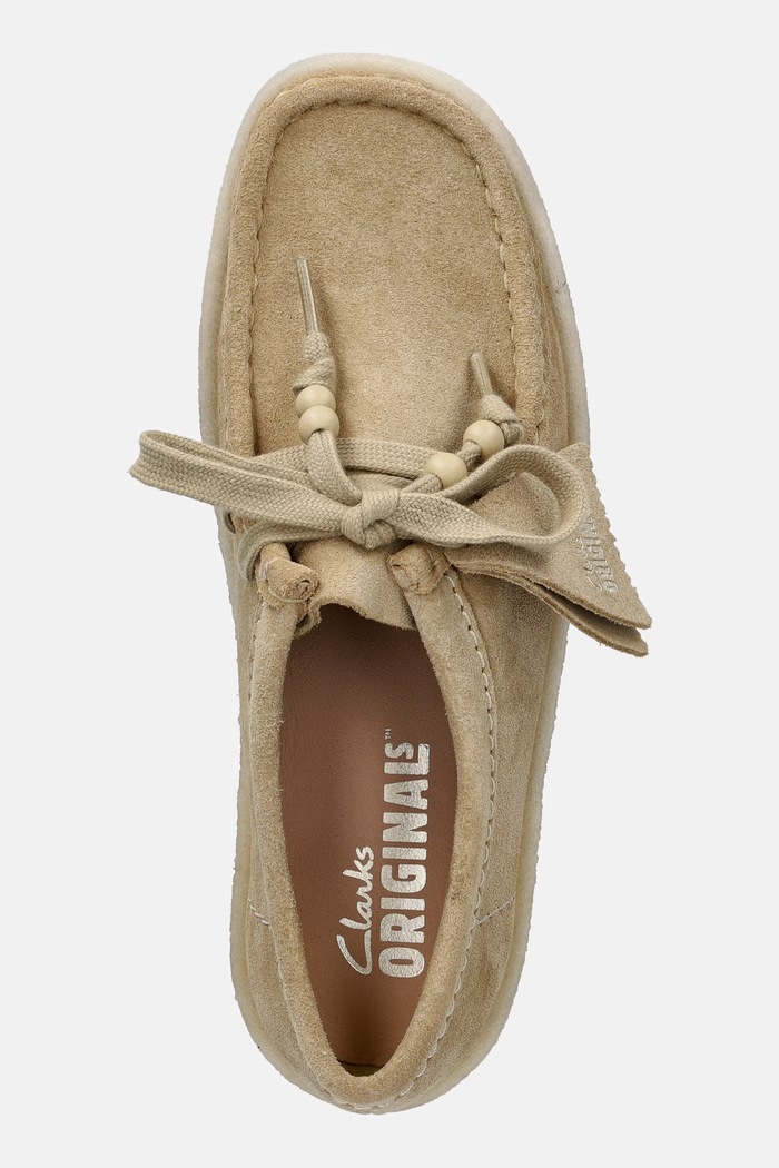 Clarks Originals Wallabee Cup μοκασίνια Γυναικεία σουέτ πράσινο 26185689
