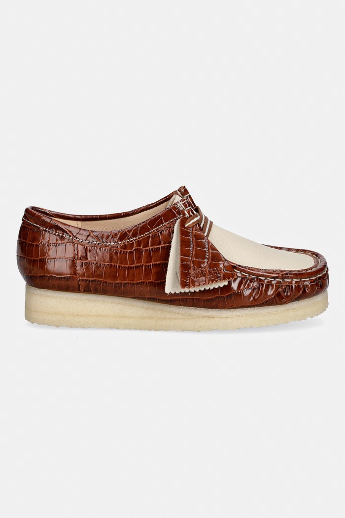 Clarks Originals Wallabee μοκασίνια γυναικεία δερμάτινα 26185573 καφέ SS26
