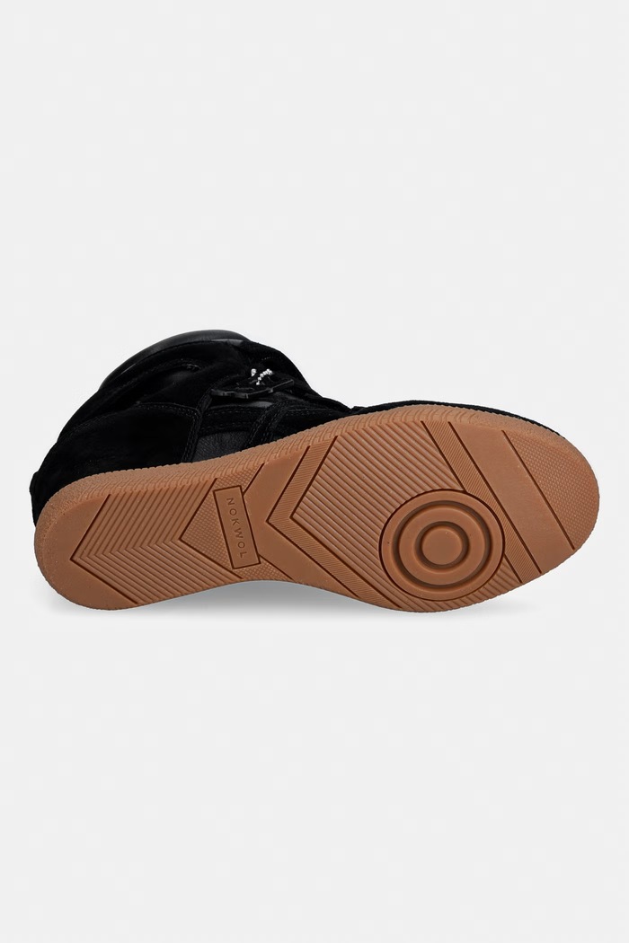 Nokwol EDEN маратонки дамски от велур Eden.Black.Leather черен