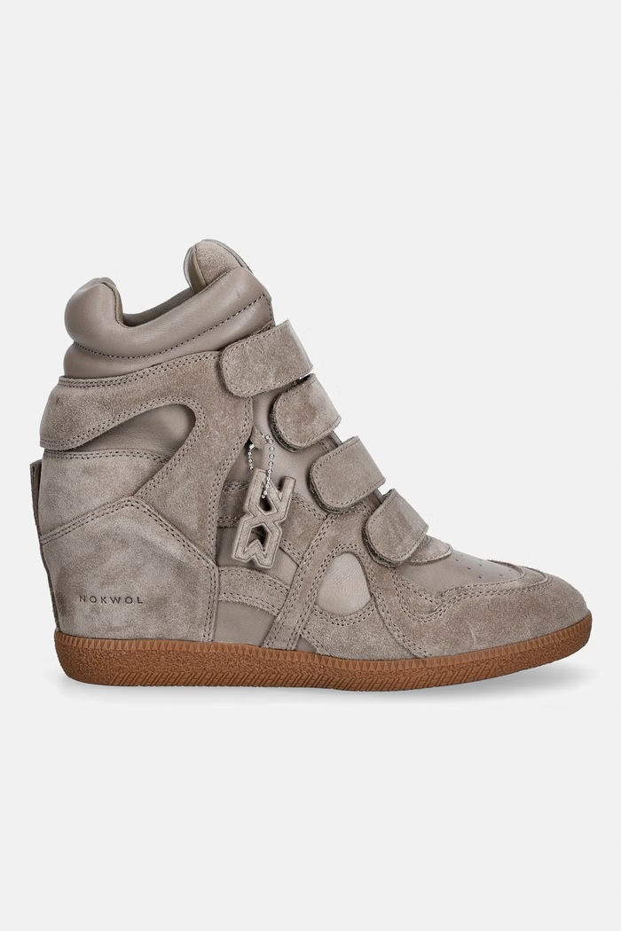 Nokwol EDEN маратонки дамски от велур Eden.Taupe.Leather бежов SS26