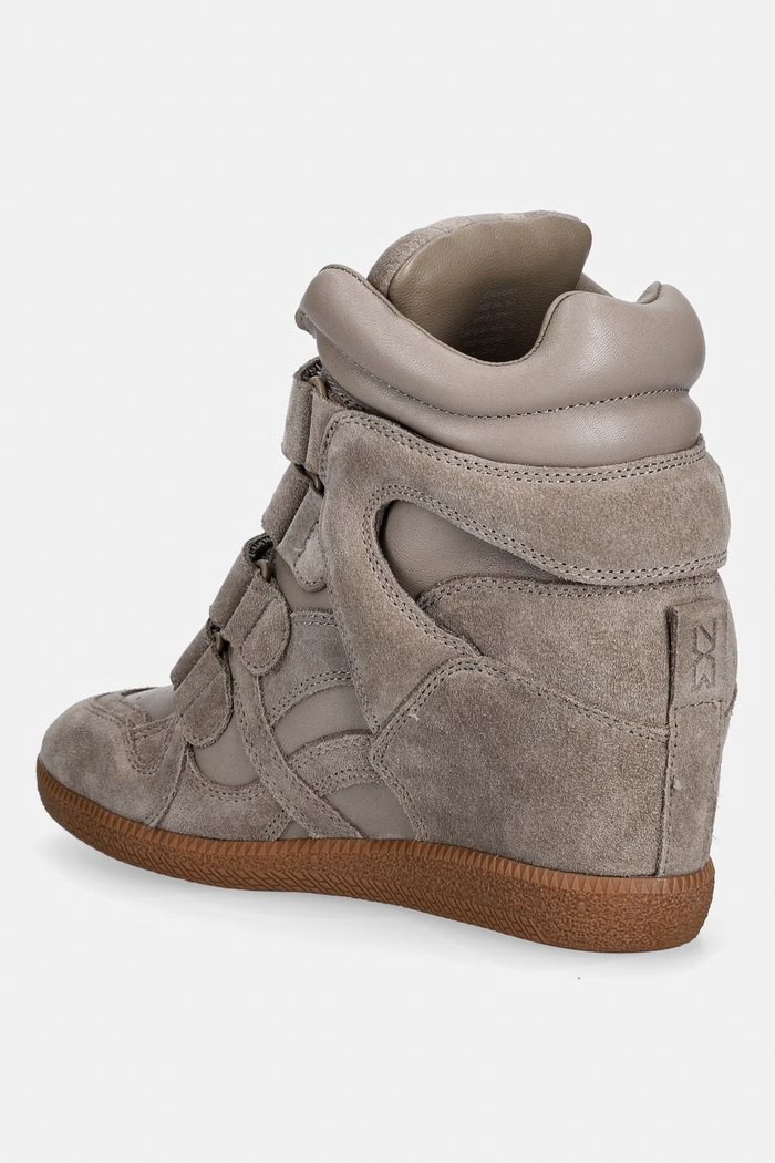 Обувки Nokwol EDEN маратонки дамски от велур Eden.Taupe.Leather бежов