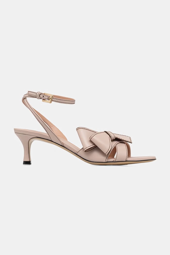 Pollini sandale cu toc cui din piele SA16195M0OTQ0609 bej SS26