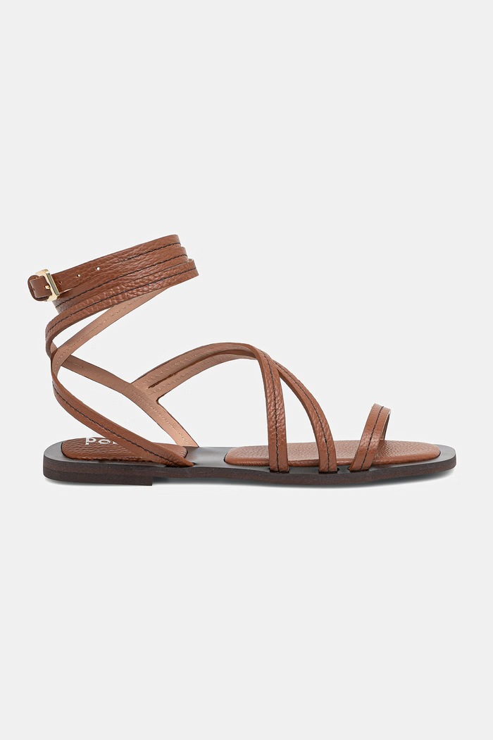 Pollini sandale pentru femei, din piele SA16331G0OTD0217 maro SS26
