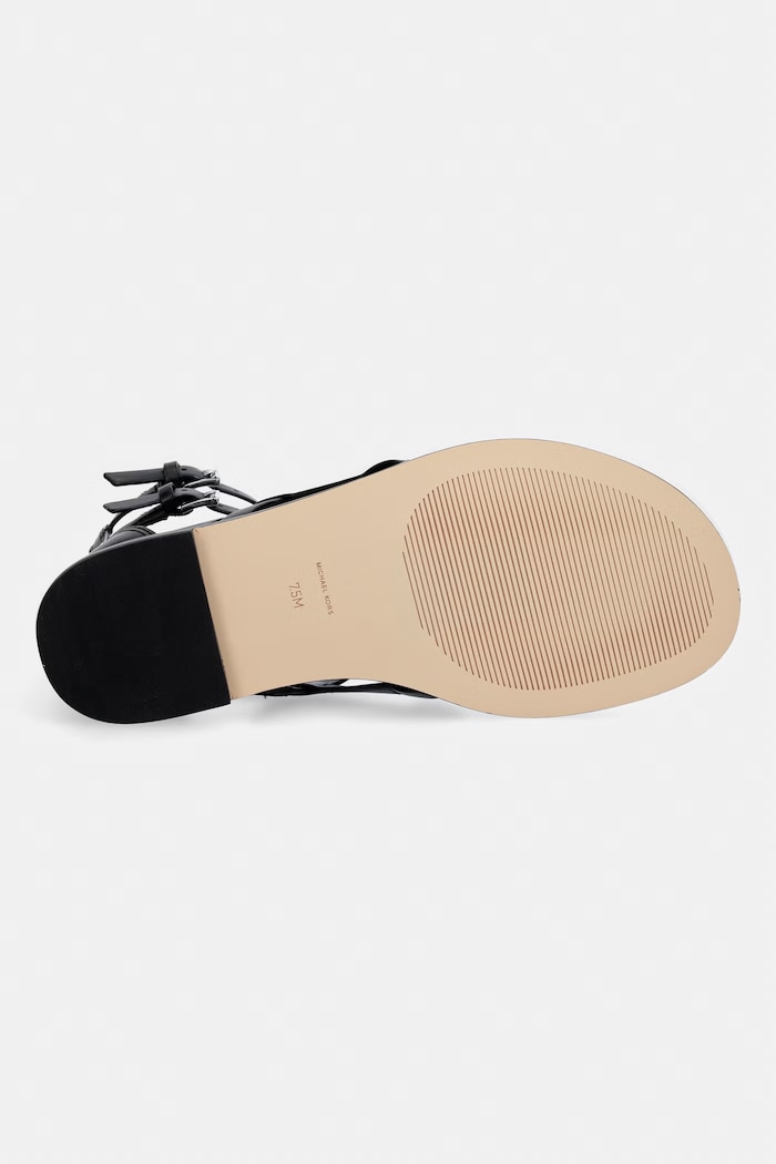 MICHAEL Michael Kors σανδάλια γυναικεία δερμάτινα Noa Flat Sandal 40S6NOFS1L.001 μαύρο