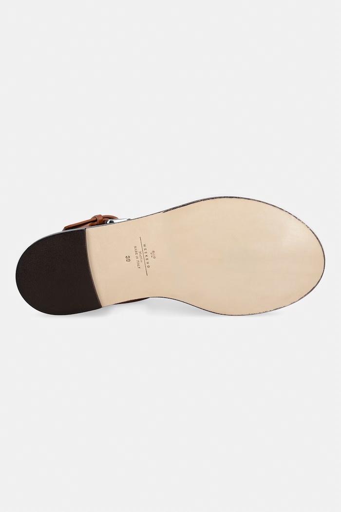 Weekend Max Mara sandale pentru femei, din piele Wkaarte 2615521095600.TOABACCO maro