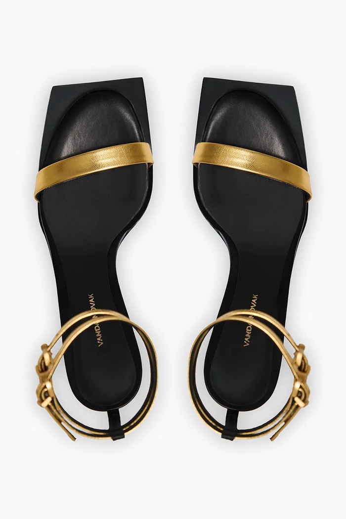 Vanda Novak stilettos din piele Carrie Honey Gold aur Carrie.Honey.Gold