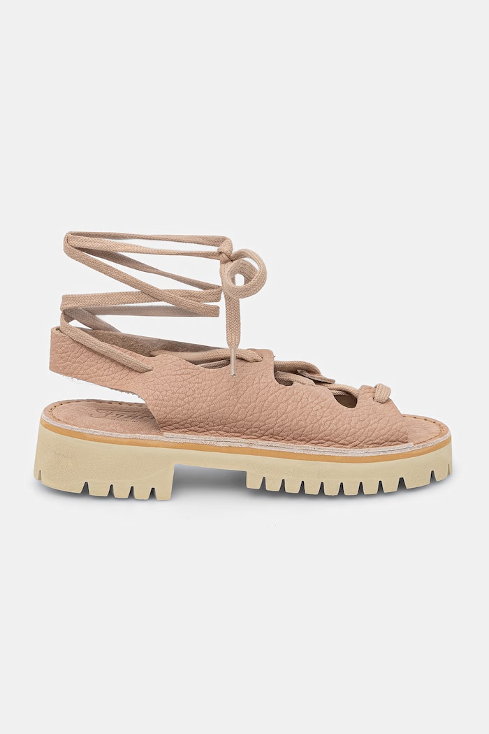 Fracap Sandały rzymianki damskie skórzane D030.C różowy SS26