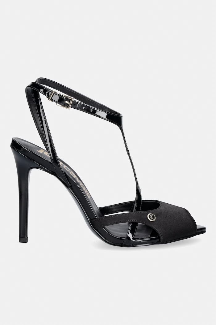 Just Cavalli sandały na wysokim obcasie 80RA3S11ZSE33899 czarny SS26
