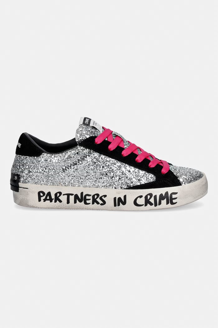 Crime London DISTRESSED sneakersy damskie 25015II8.25 srebrny SS26