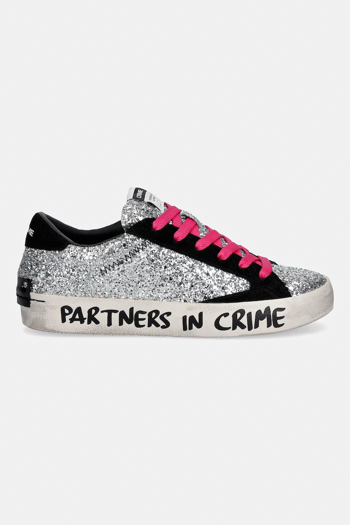Crime London DISTRESSED sneakersy damskie 25015II8.25 srebrny SS26