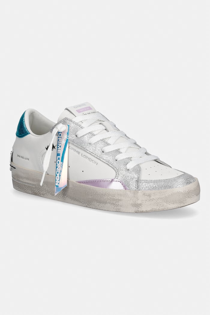 Crime London SK8 DELUXE sneakersy damskie skórzane biały 29126EE8.10