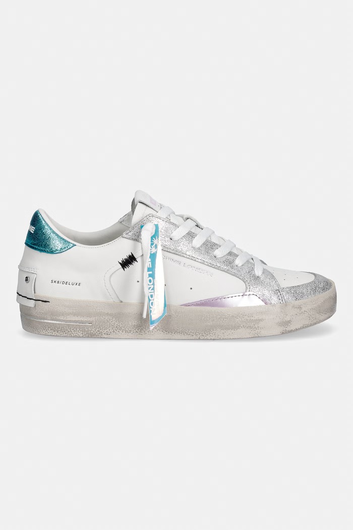 Crime London SK8 DELUXE sneakersy damskie skórzane 29126EE8.10 biały SS26