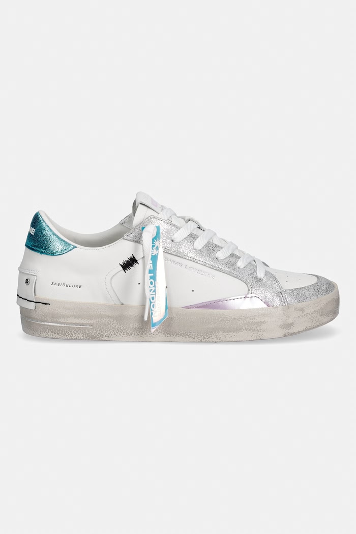 Crime London SK8 DELUXE sneakersy damskie skórzane 29126EE8.10 biały SS26