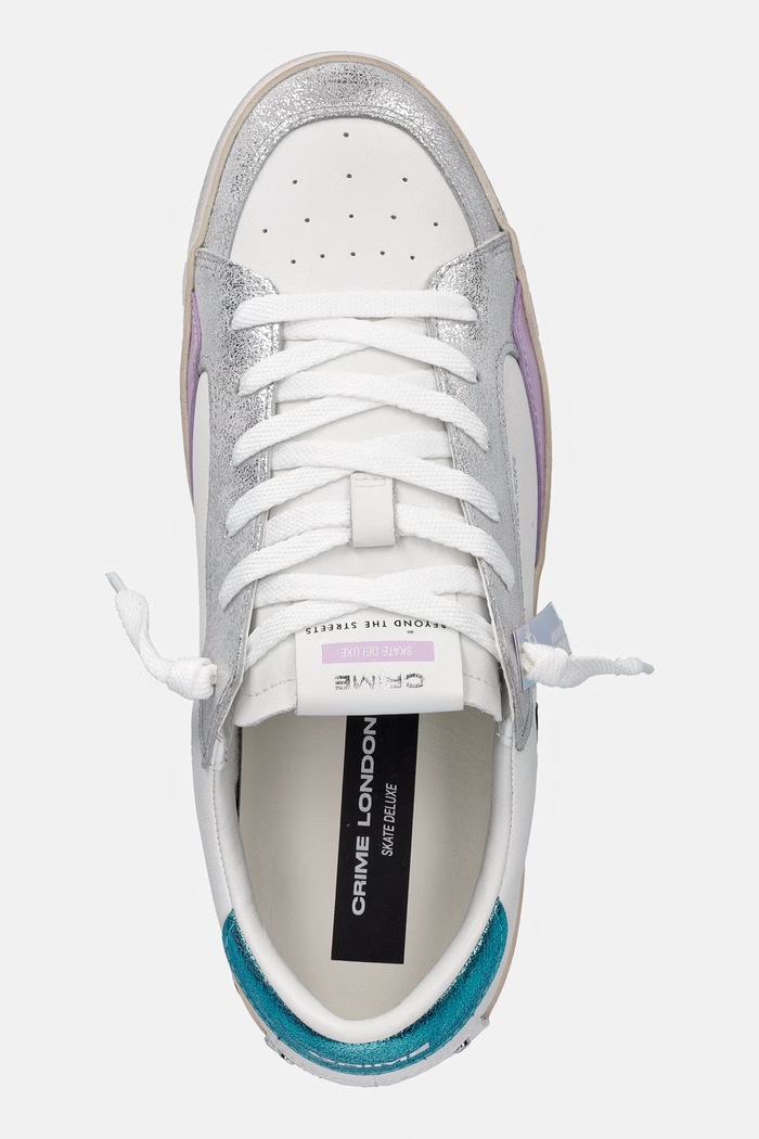 Crime London SK8 DELUXE sneakersy damskie skórzane biały 29126EE8.10