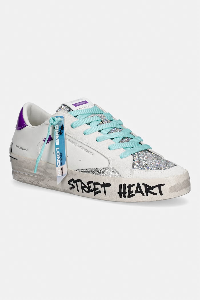 Crime London SK8 DELUXE sneakersy damskie skórzane biały 29120EE8.10