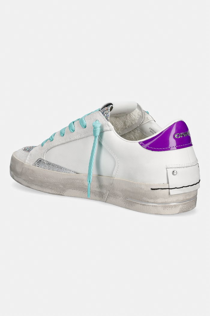 Obuwie Crime London SK8 DELUXE sneakersy damskie skórzane 29120EE8.10 biały