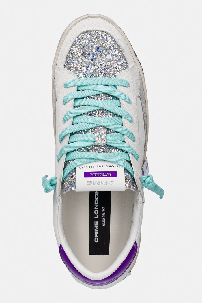 Crime London SK8 DELUXE sneakersy damskie skórzane biały 29120EE8.10
