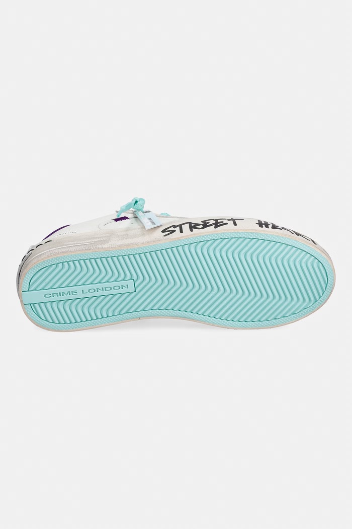 Crime London SK8 DELUXE sneakersy damskie skórzane 29120EE8.10 biały