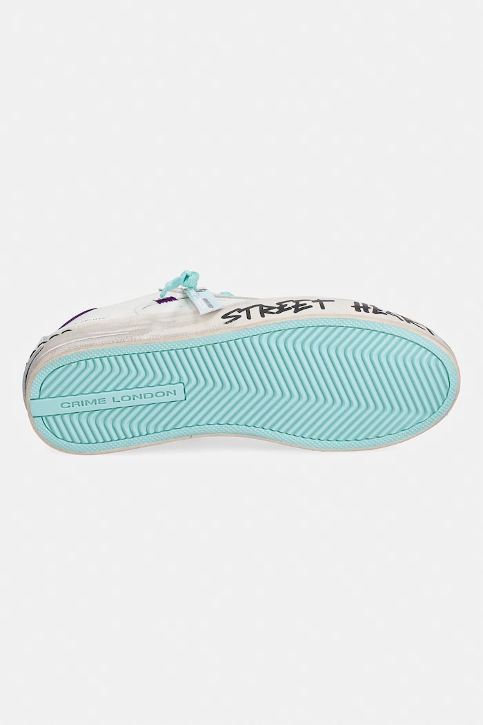 Crime London SK8 DELUXE sneakersy damskie skórzane 29120EE8.10 biały