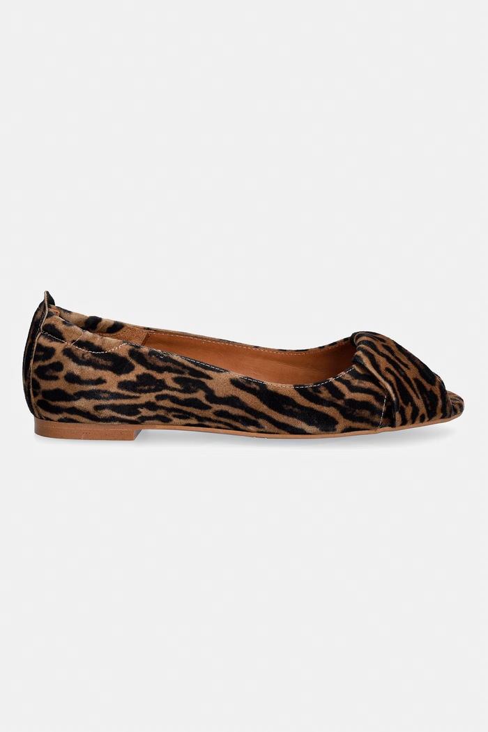 Billi Bi baleríny semišové Leopardo cuoio suede A9410.542 hnedá SS26