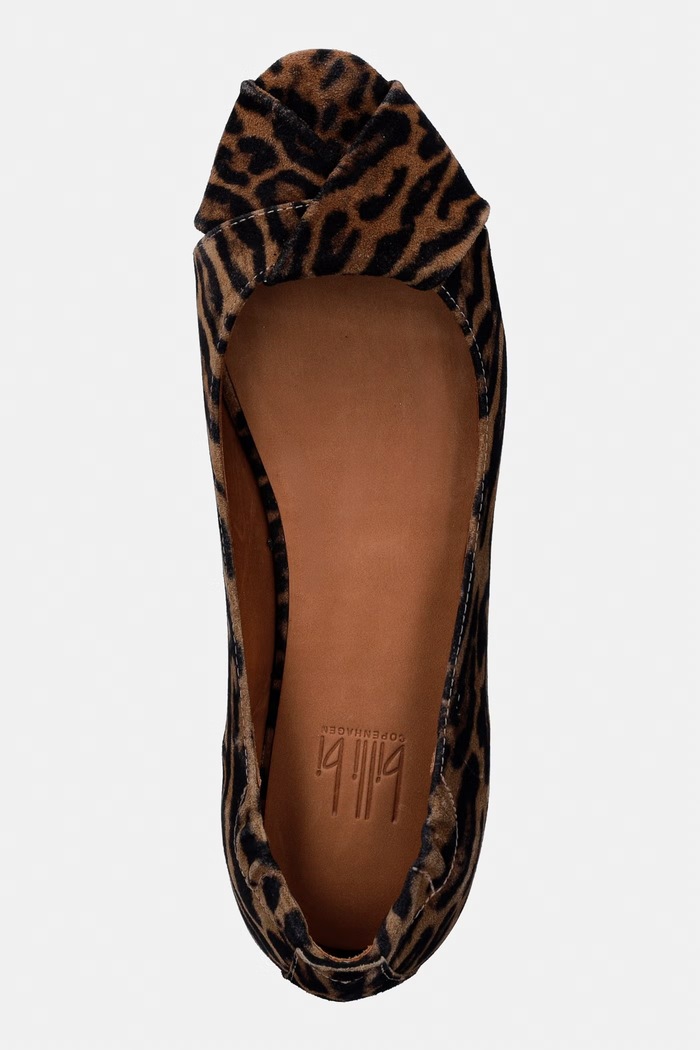 Billi Bi baleríny semišové Leopardo cuoio suede hnedá A9410.542