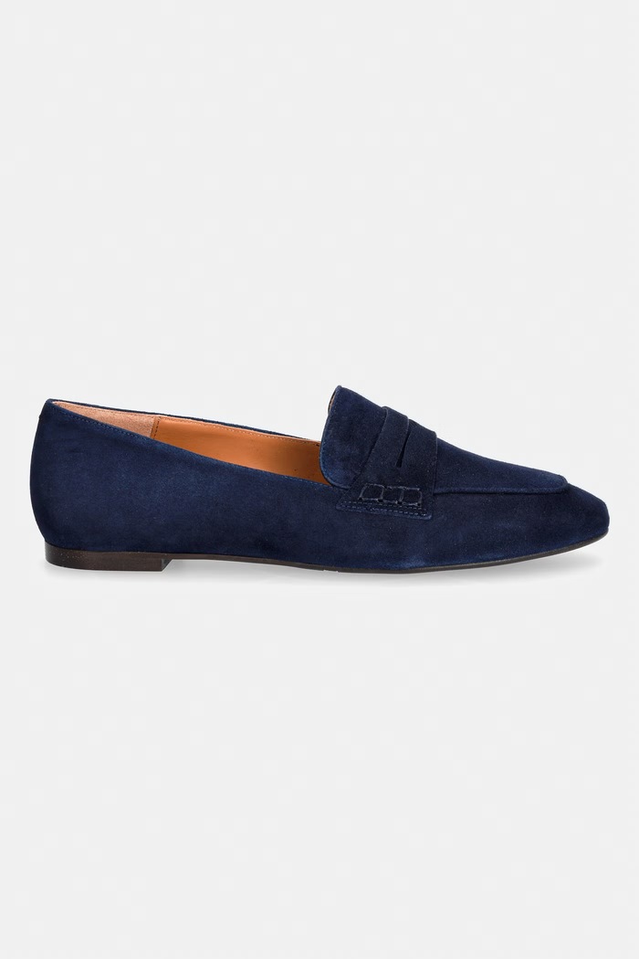 Billi Bi mokasyny damskie zamszowe Blue suede A9400.511 granatowy SS26
