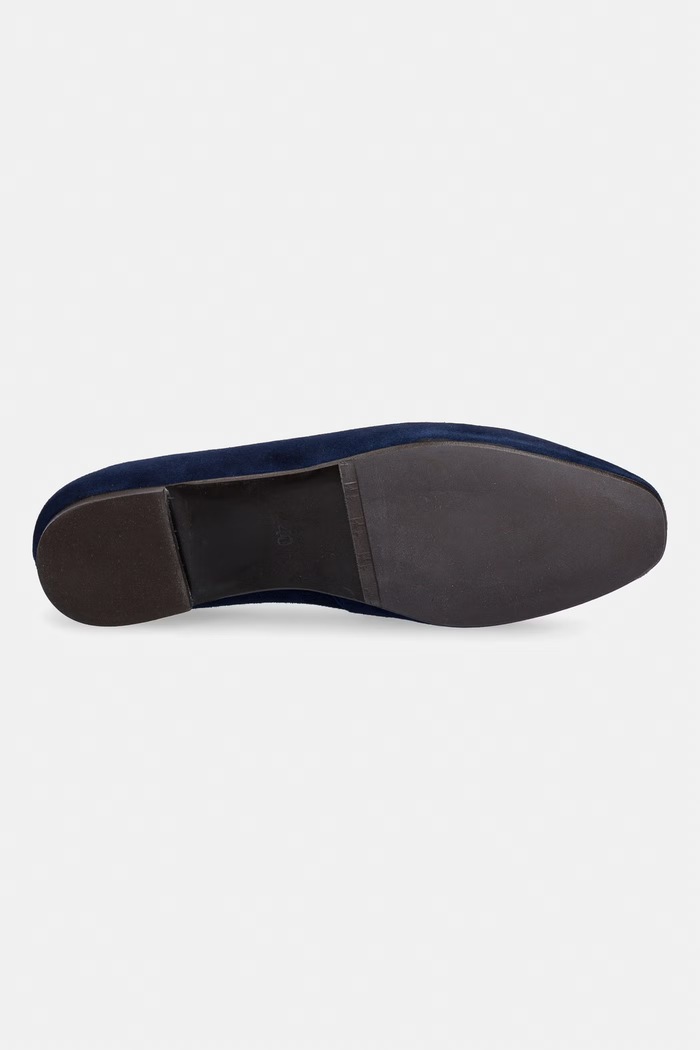 Billi Bi mokasyny damskie zamszowe Blue suede A9400.511 granatowy