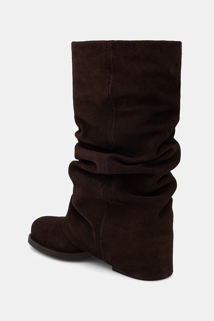 Obuća Billi Bi visoke čizme za žene od brušene kože Brown suede A8912.556 smeđa