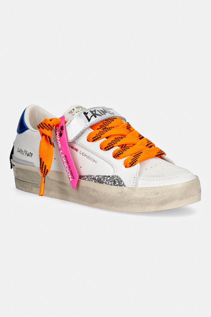 Crime London SK8 DELUXE sneakersy damskie skórzane biały 25111AA8.10