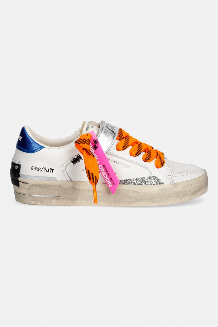 Crime London SK8 DELUXE sneakersy damskie skórzane 25111AA8.10 biały SS26